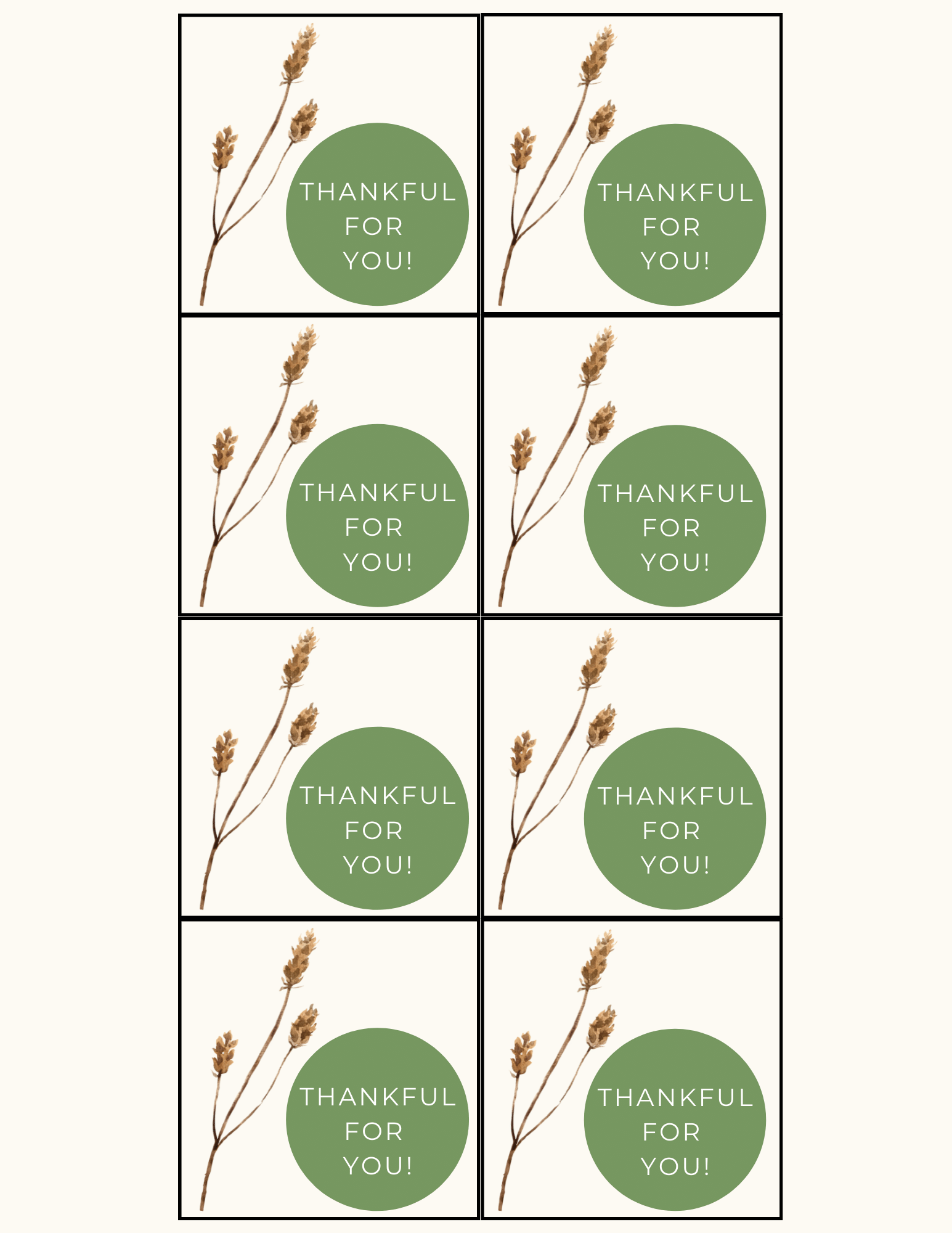 Thanksgiving Gift Tags