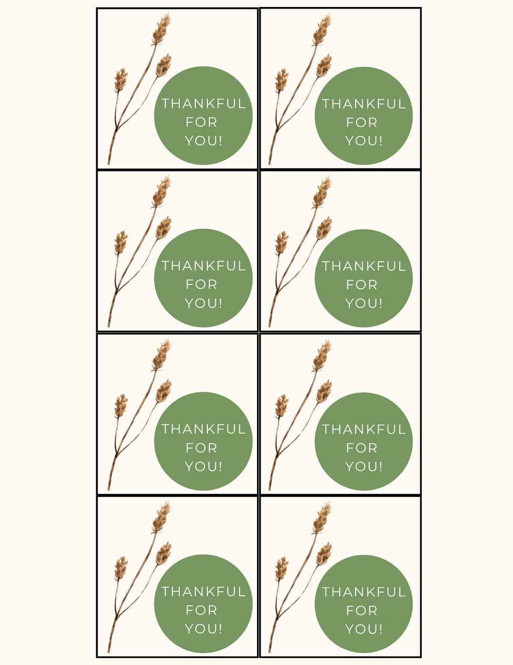 Thanksgiving Gift Tags