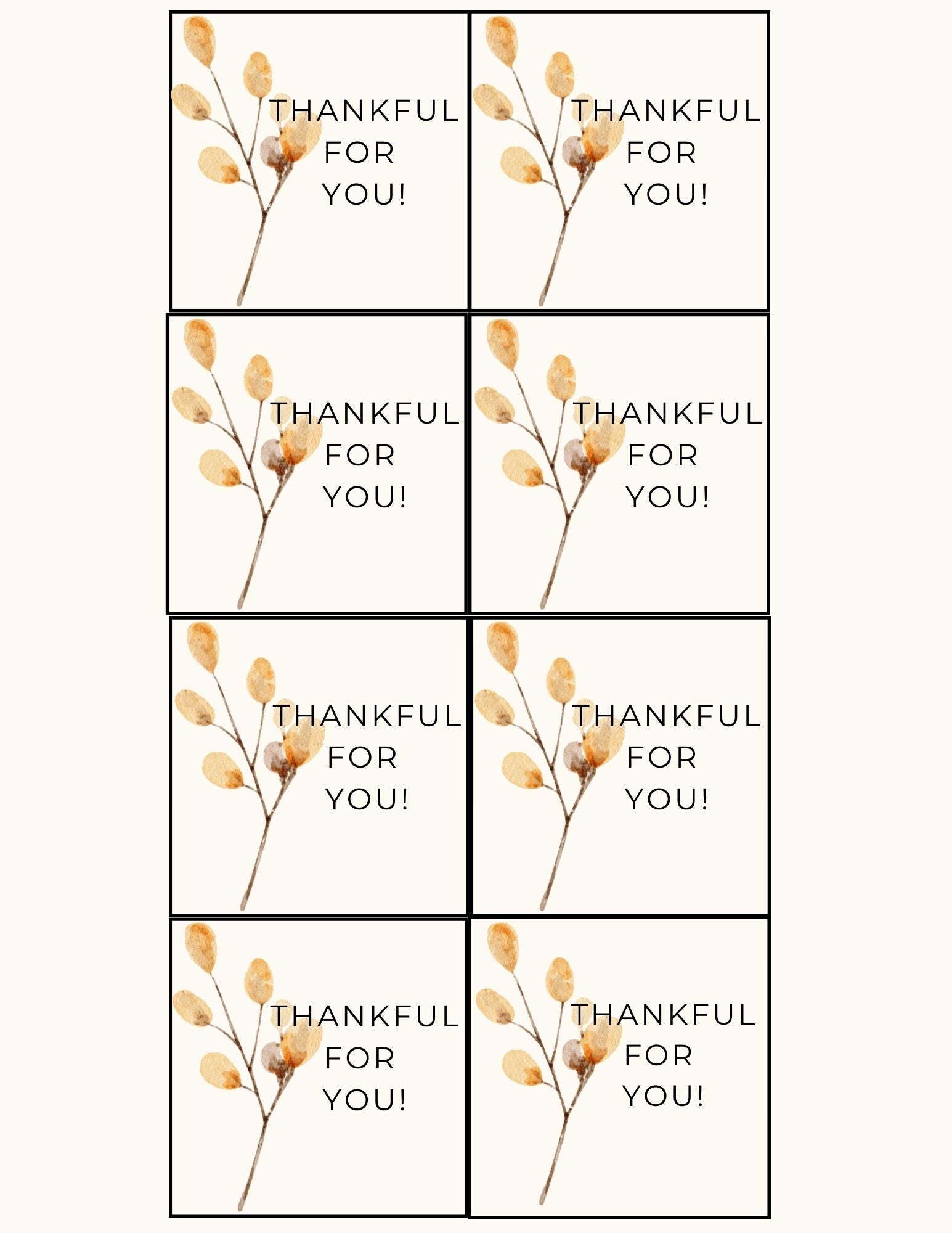 Thanksgiving Gift Tags